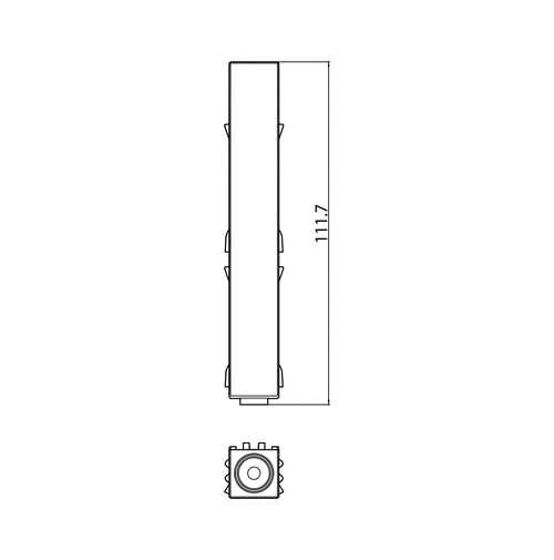 48V VOEDING AANSLUITPUNT RAIL